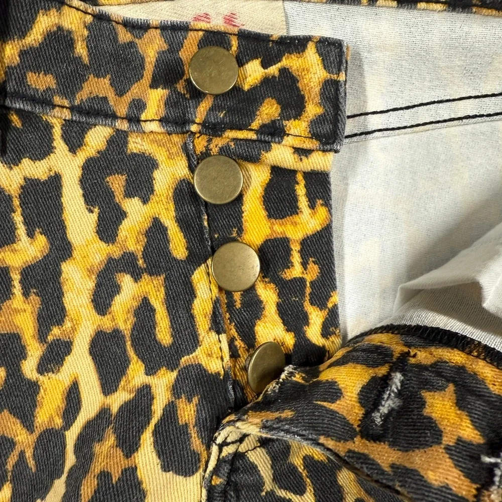 Rebecca Minkoff Jeans Women 0 Leopard Cheetah Beetle Juice S10404 Bold Celebrity - Picture 5 of 16